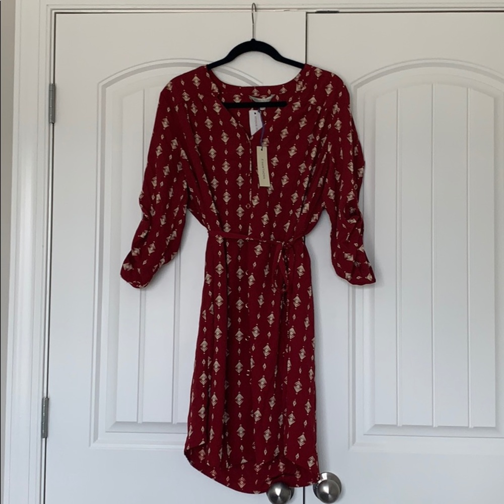 NWT Maroon Shirtdress